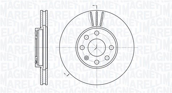 MAGNETI MARELLI Тормозной диск 361302040212